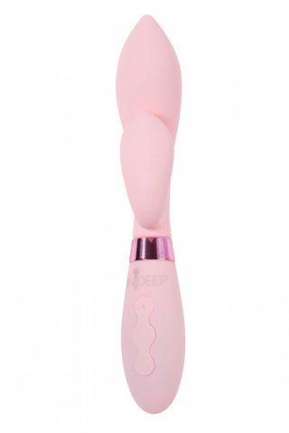 Wibrator króliczek silikonowy Indeep Juna różowy USB 21,5 cm