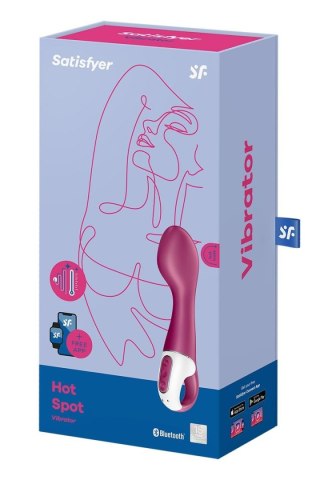 Wibrator punktu G Satisfyer Hot Spot podgrzewany silikonowy 20,5 cm bordowy