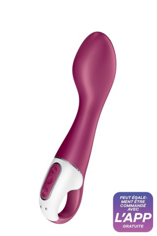 Wibrator punktu G Satisfyer Hot Spot podgrzewany silikonowy 20,5 cm bordowy