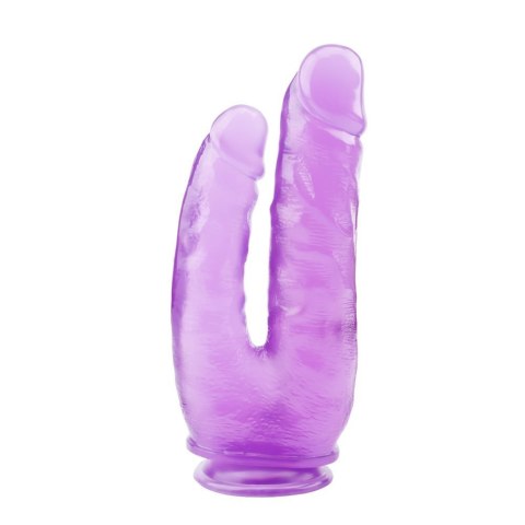 Podwójne dildo Hi Rubber fioletowe PVC 25 cm
