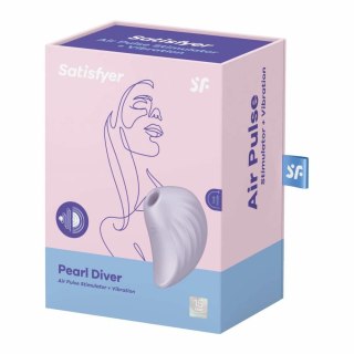 Stymulator łechtaczki Satisfyer Pearl Diver niebieski 9 cm USB