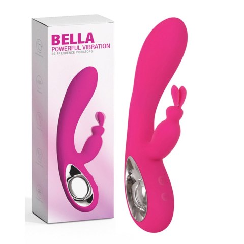 Wibrator króliczek Bella silikonowy wodoodporny 36 funkcji USB fioletowy