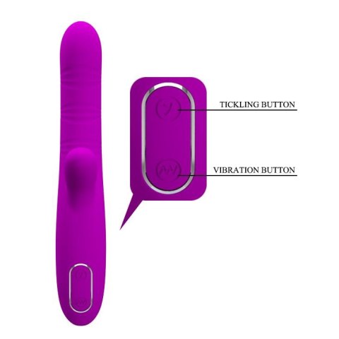 Wibrator punktu G Pretty Love Angelique fioletowy silikonowy USB