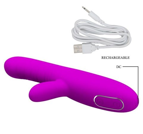 Wibrator punktu G Pretty Love Angelique fioletowy silikonowy USB