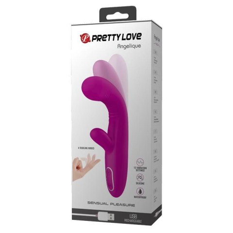 Wibrator punktu G Pretty Love Angelique fioletowy silikonowy USB