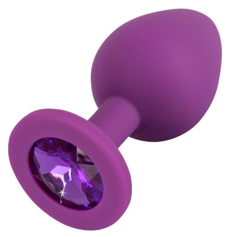 Korek analny Colorful Joy Jewel fioletowy 8 cm