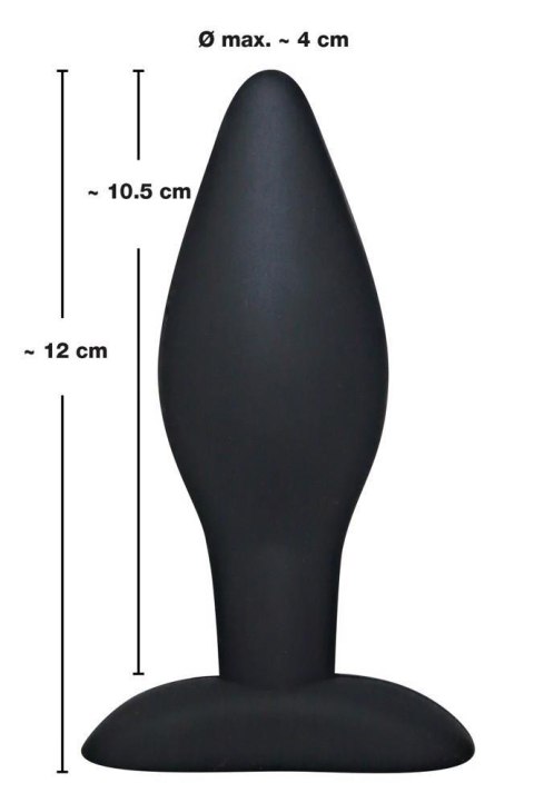 Korek analny silikonowy Black Velvets duży 12 cm
