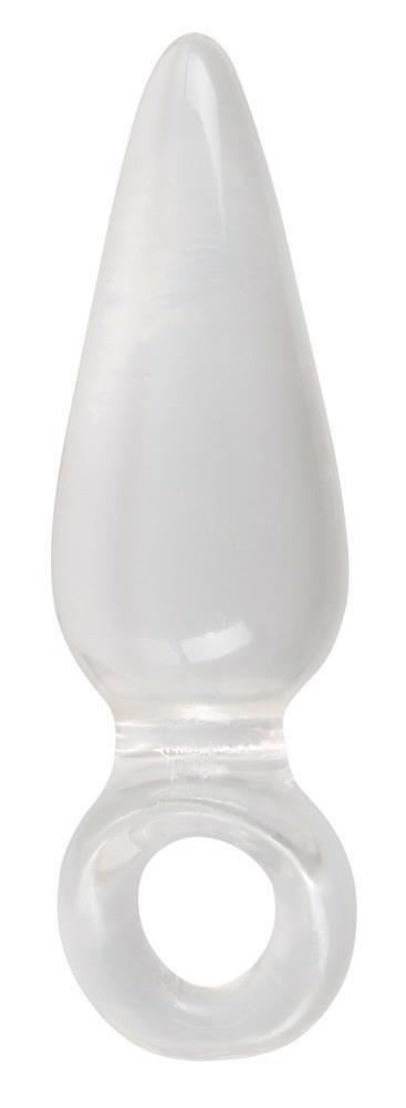 Korek analny transparentny z pętlą na palec You2Toys 9,5 cm