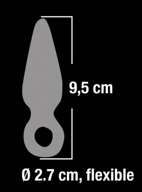 Korek analny transparentny z pętlą na palec You2Toys 9,5 cm