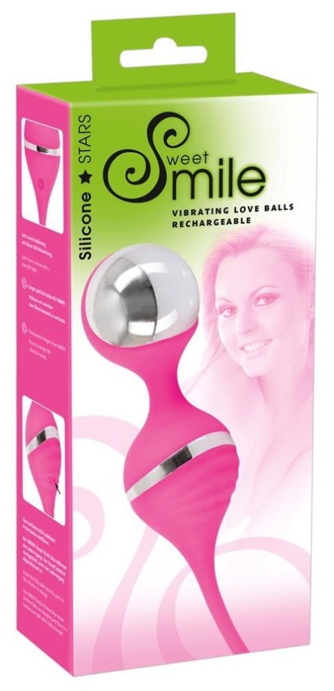 Kulki wibracyjne Sweet Smile różowe USB 18 cm