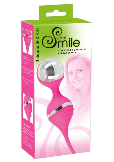 Kulki wibracyjne Sweet Smile różowe USB 18 cm