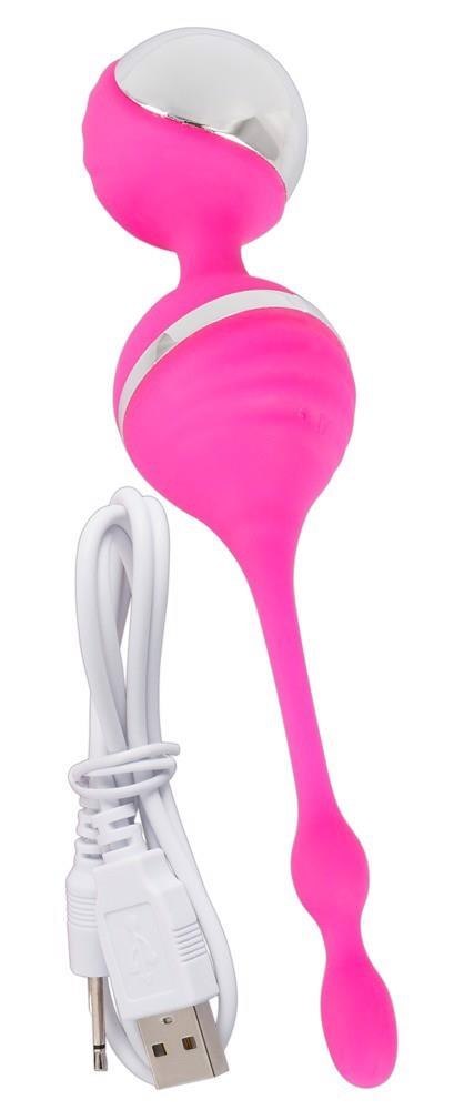 Kulki wibracyjne Sweet Smile różowe USB 18 cm