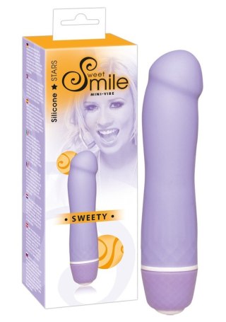 Mini wibrator Sweet Smile fioletowy silikonowy 12 cm