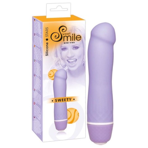 Mini wibrator Sweet Smile fioletowy silikonowy 12 cm