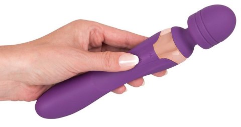 Wibrator masażer podwójny Javida fioletowy silikonowy USB 22 cm