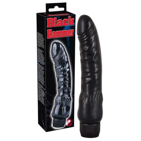 Wibrator realistyczny Black Hammer You2Toys czarny 22 cm