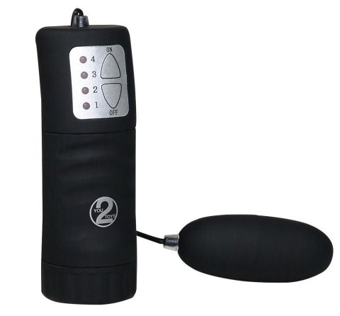 Wibrujące jajko aksamitne You2Toys czarne 6 cm