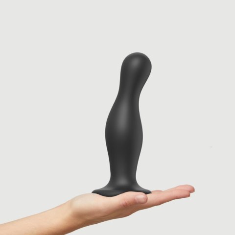 Dildo plug Curvy Strap on me silikonowe czarne XL 18 cm