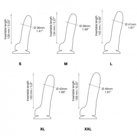 Dildo realistyczne Strap on me sliding skin waniliowy XL