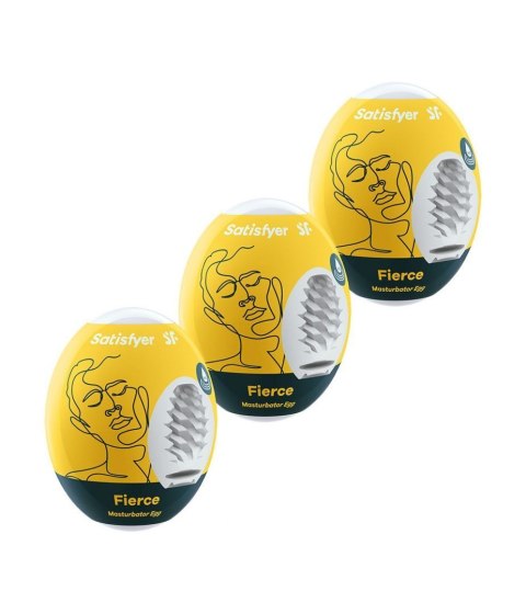 Jajka masturbacyjne Satisfyer Fierce żółty biały 7 cm zestaw 3