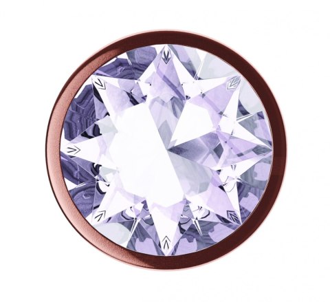 Korek analny metalowy Diamond Shine L różowe złoto 8,3 cm