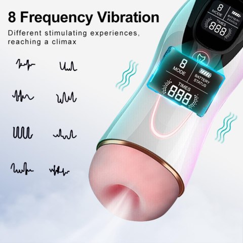Masturbator wibrujący B Series Fox 8 trybów interaktywny USB