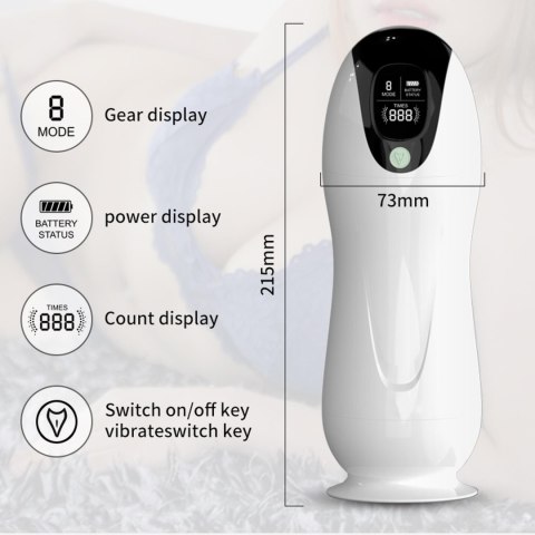 Masturbator wibrujący B Series Fox 8 trybów interaktywny USB