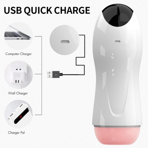 Masturbator wibrujący B Series Fox 8 trybów interaktywny USB