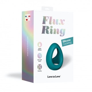 Podwójny pierścień erekcyjny silikonowy Flux Ring Love to Love morski
