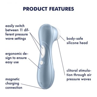 Stymulator łechtaczki fal powietrza Satisfyer Pro 2 niebieski