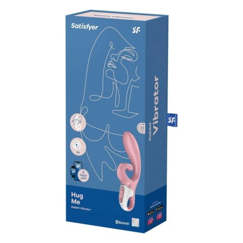 Wibrator punktu G Satisfyer Hug Me różowy silikonowy z aplikacją USB