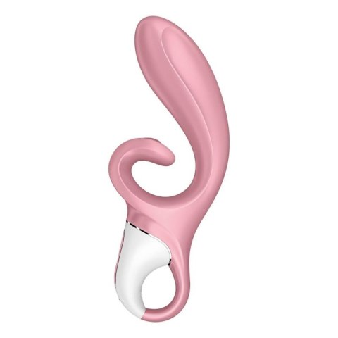 Wibrator punktu G Satisfyer Hug Me różowy silikonowy z aplikacją USB