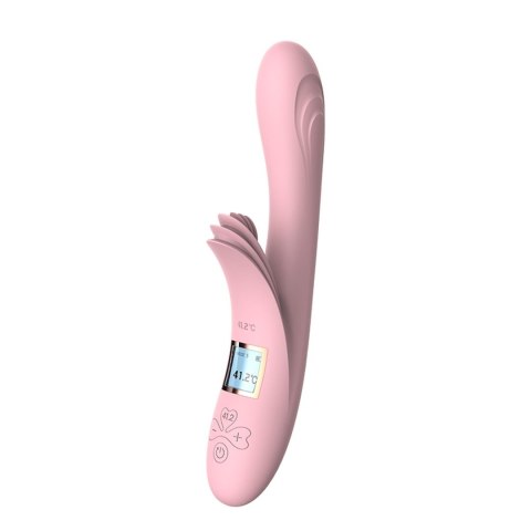Wibrator silikonowy Lyla podgrzewany z językami różowy USB