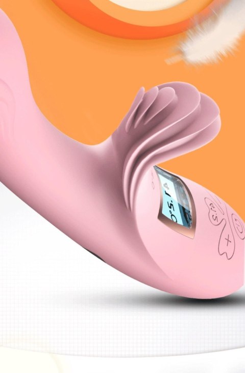 Wibrator silikonowy Lyla podgrzewany z językami różowy USB