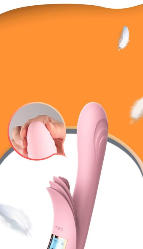 Wibrator silikonowy Lyla podgrzewany z językami różowy USB