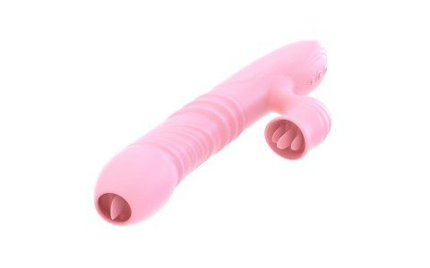 Wibrator silikonowy Lyla z ruchomym języczkiem różowy USB