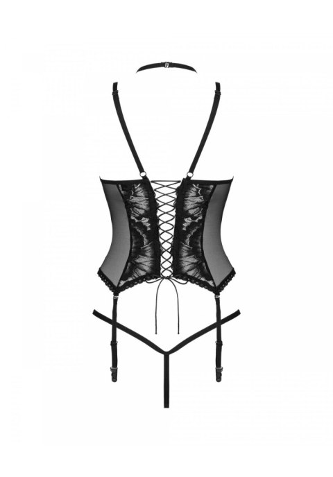 Gorset koronkowy Obsessive Alessya czarny XS/S