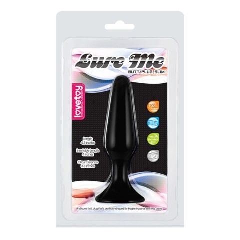 Korek analny silikonowy Lure Me Lovetoy czarny 11,5 cm