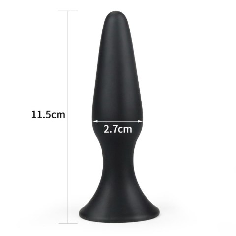 Korek analny silikonowy Lure Me Lovetoy czarny 11,5 cm