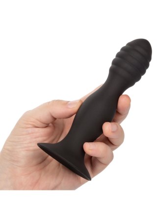 Korek analny silikonowy żebrowany Calexotics czarny