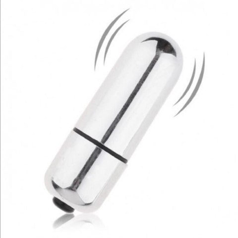 Mini wibrator Lovetoy XBasic Bullet srebrny 10 prędkości 6 cm