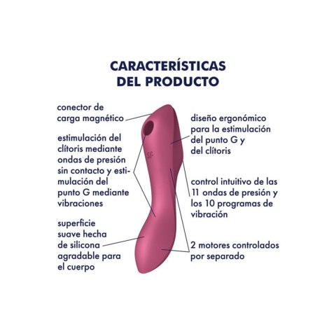 Wibrator Satisfyer Curvy Trinity 3 czerwony