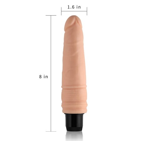 Wibrator realistyczny cyberskóra Lovetoy 20 cm wodoodporny