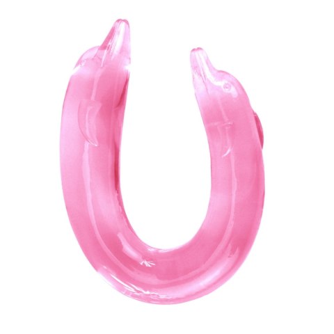 Dildo podwójne Baile Double Dolphin giętkie różowe