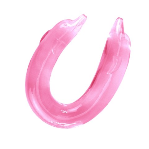 Dildo podwójne Baile Double Dolphin giętkie różowe