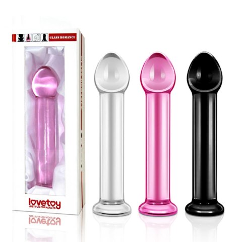 Dildo szklane Romance Lovetoy czarne 16 cm