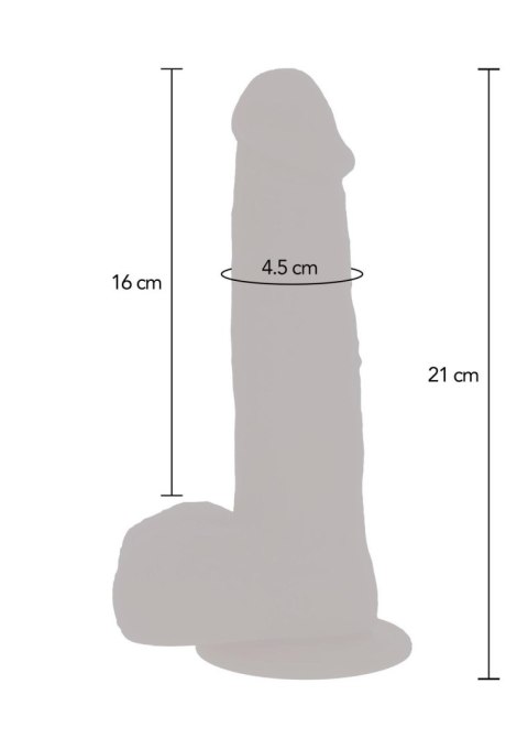 Dildo wibrujące z rotującymi koralikami ToyJoy cieliste 21 cm