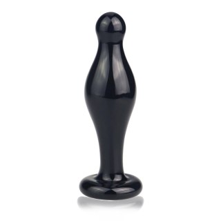 Korek analny szklany Lovetoy Romance czarny 11 cm
