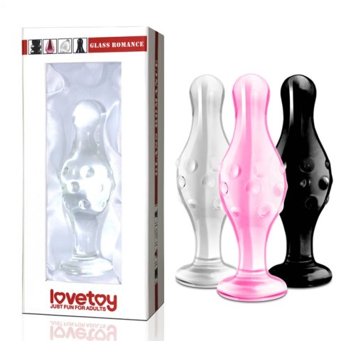 Korek analny szklany Lovetoy transparentny 11 cm