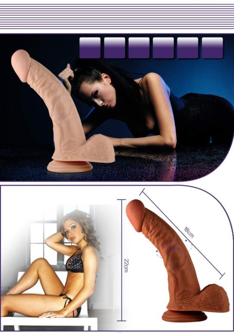 Realistyczny wibrator Lovetoy z przyssawką 22 cm